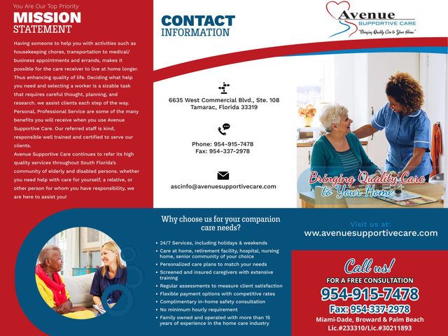 AVENUE SUPPORTIVE CARE LLC - Homecare photo in TAMARAC, FL